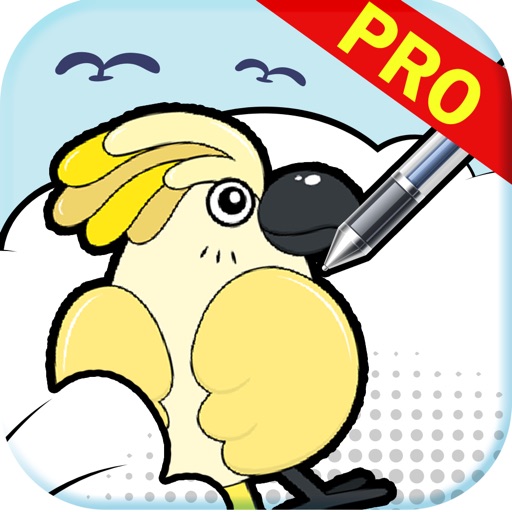 Drawing Desk Birds Cartoon Book Pro