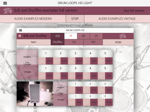 Drum Loops HD Light screenshot 3