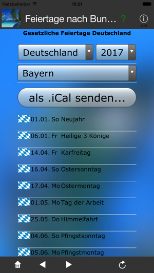 Feiertage nach Bundesländern(圖2)-速報App