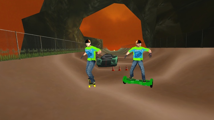 Hoverboard V/S Skateboard crazy Stunts race 3D screenshot-3