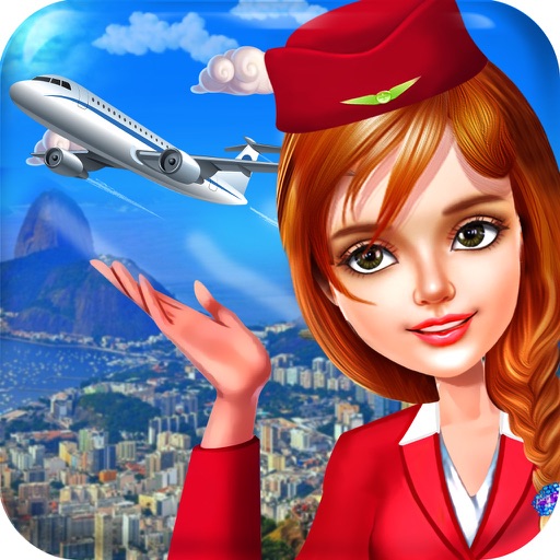 空中小姐和乘务员航空公司飞行服务游戏