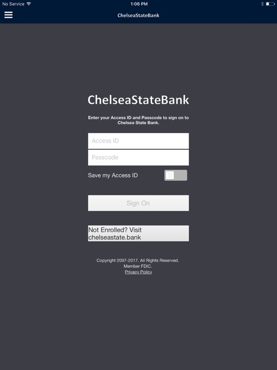 Chelsea State Bank for iPad