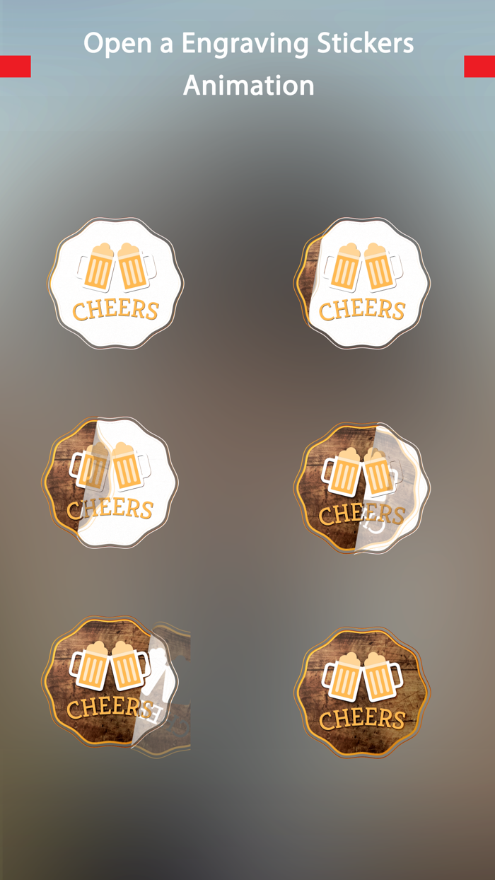 Engraving - Animated Chat Badge Stickers