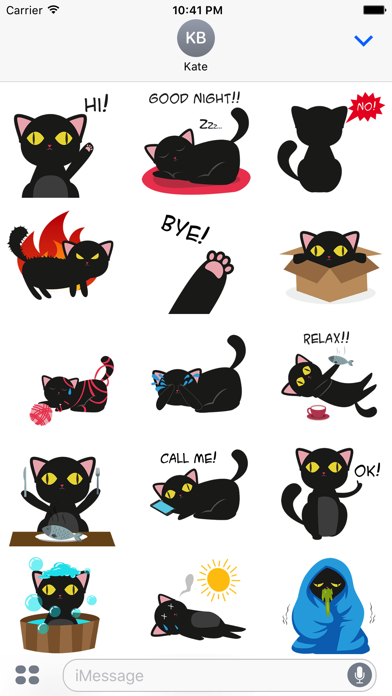 How to cancel & delete Animated BLACk CAt Stickers from iphone & ipad 1