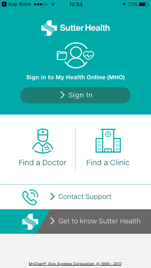 Sutter Health My Health Online