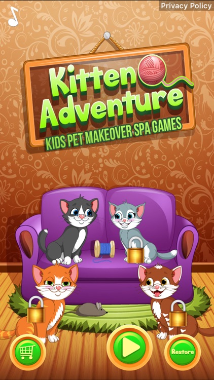 Kitten Adventure - Kids Pet Makeover Spa Games