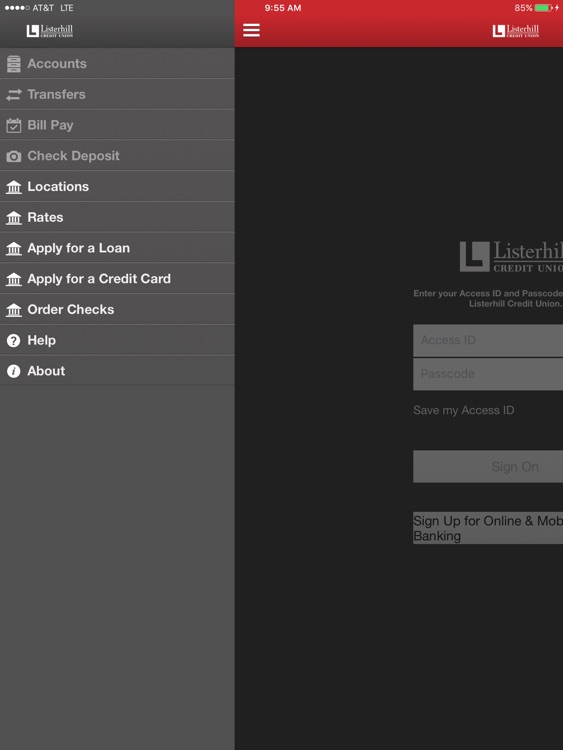 Listerhill Credit Union for iPad