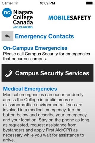 Mobile Safety Niagara College screenshot 2