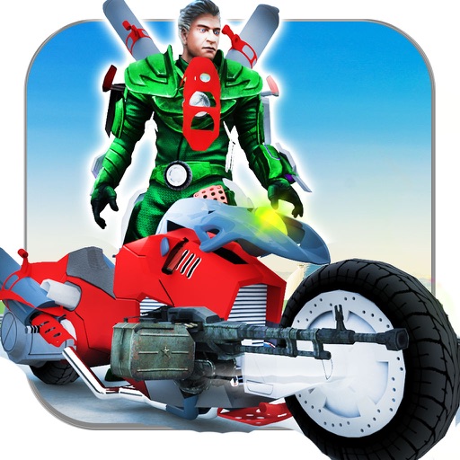 Flying Superhero Moto Transformation icon