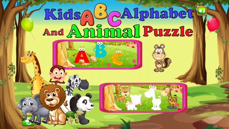 Animals Puzzles Kids & Alphabet Toddlers Game