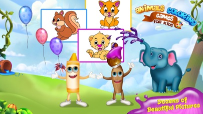 Animals Coloring Page Game - Jungle Dairy screenshot 4