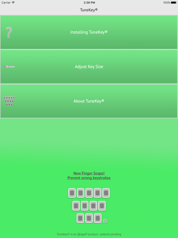 TuneKey® -  Key Size & Finger Scope - náhled