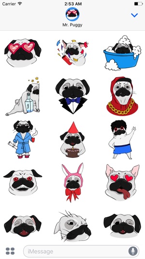 Mr. Puggy - Pug Dog Stickers(圖2)-速報App