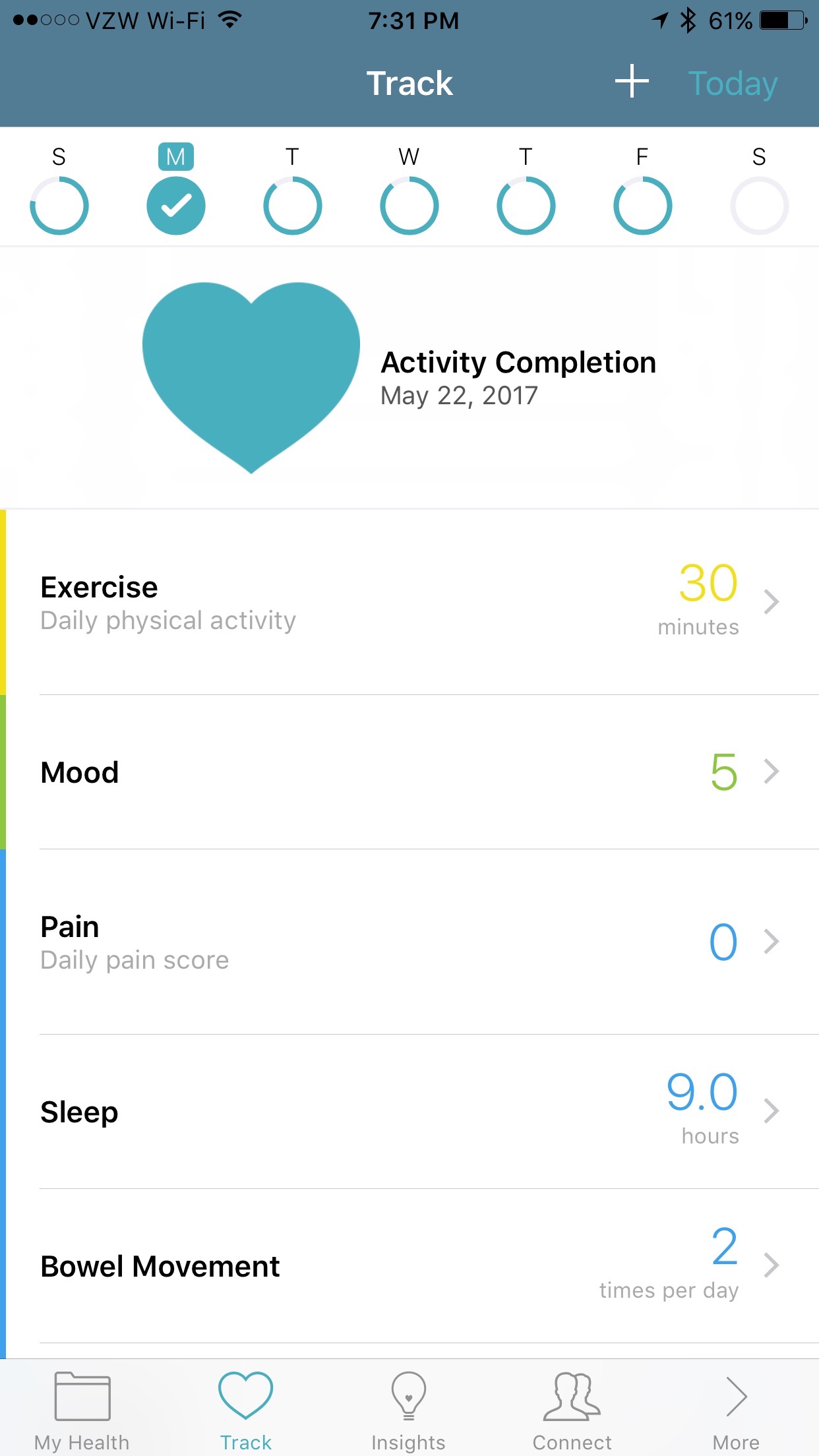 Screenshot do app Caremap - navigate your child's healthcare
