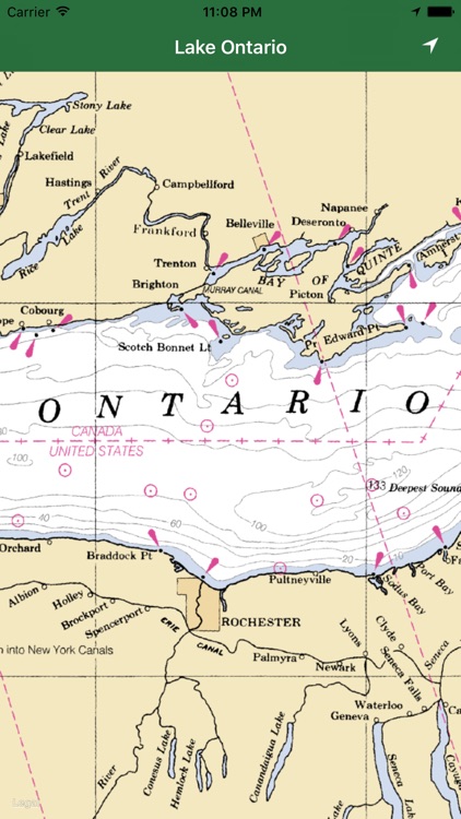 Marine: Lake Ontario offline GPS nautical charts