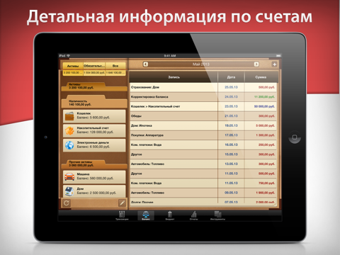 Скриншот из Money for iPad