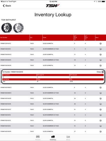 TSW Wheel Fitment Guide screenshot 4