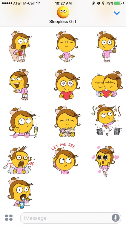 Sleepless Girl Stickers screenshot-4