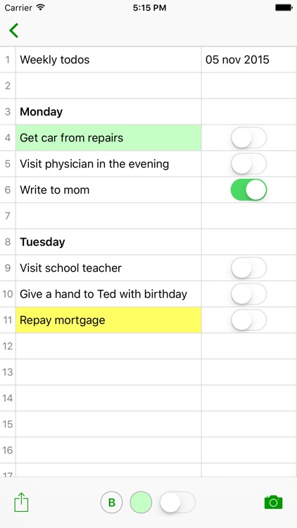 Notes.xls expences spreadsheet screenshot-4