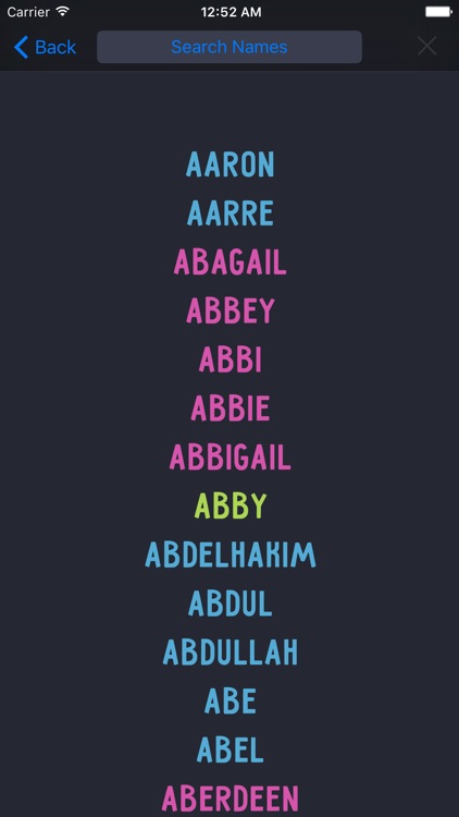 Name Drawer