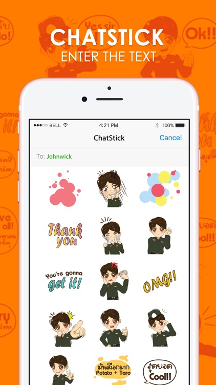 Soldier happy Stickers Emoji Keyboard By ChatStick