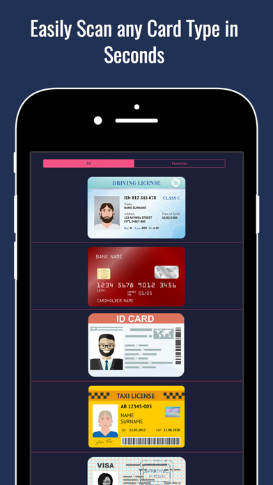 Any Card Wallet & Scanner Reader for Cards iPhone App