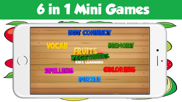 Kids Fruit Vegetable Name Practice Spelling Words