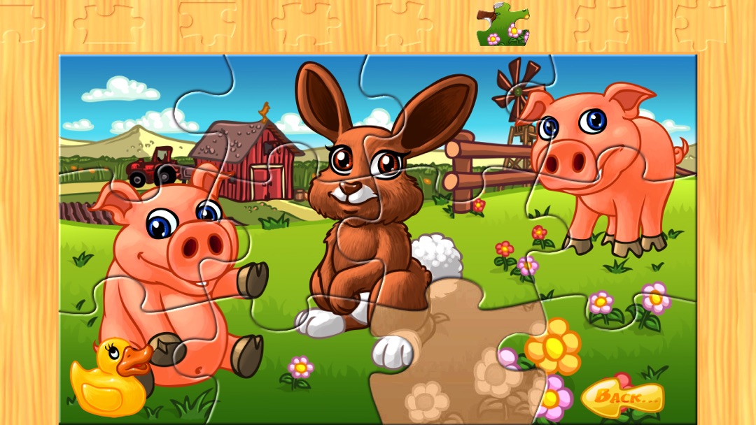 A farm animal jigsaw puzzle for kids & toddlers - Online ...