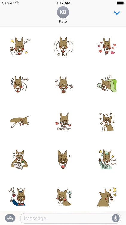 Lovely Boxer Dog Emoji Sticker