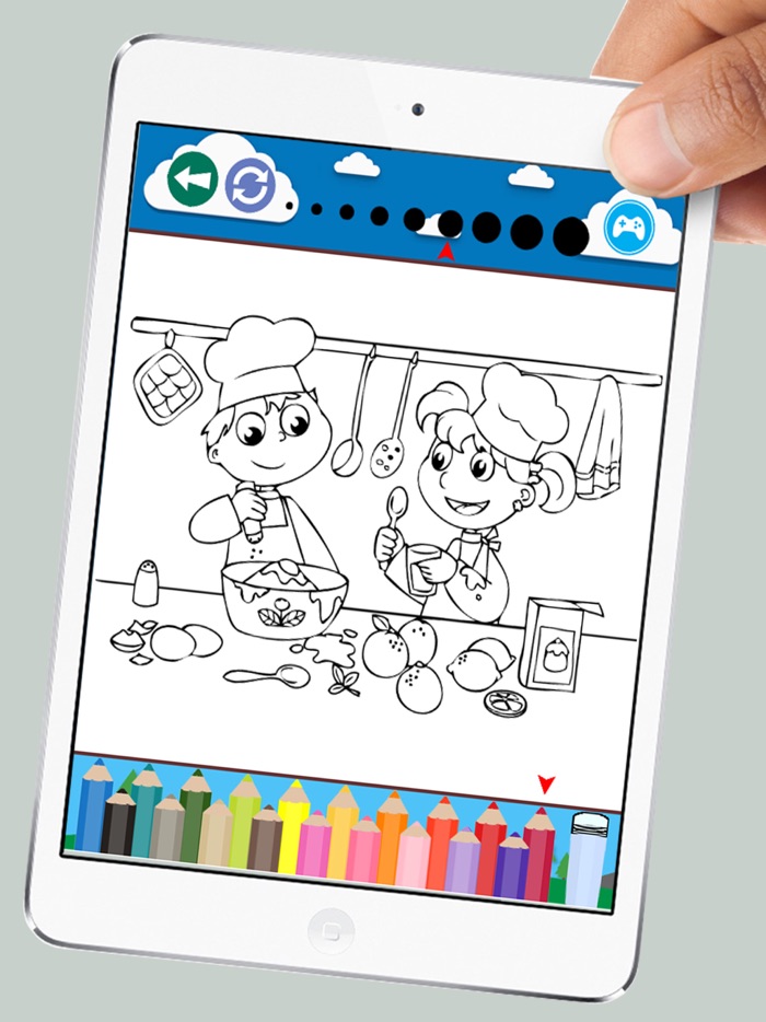 Printable Cooking Coloring Book Game For Kids