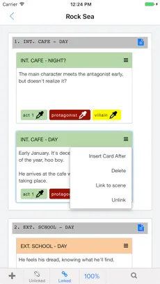 Screenshot 5 Celtx Index Cards iphone
