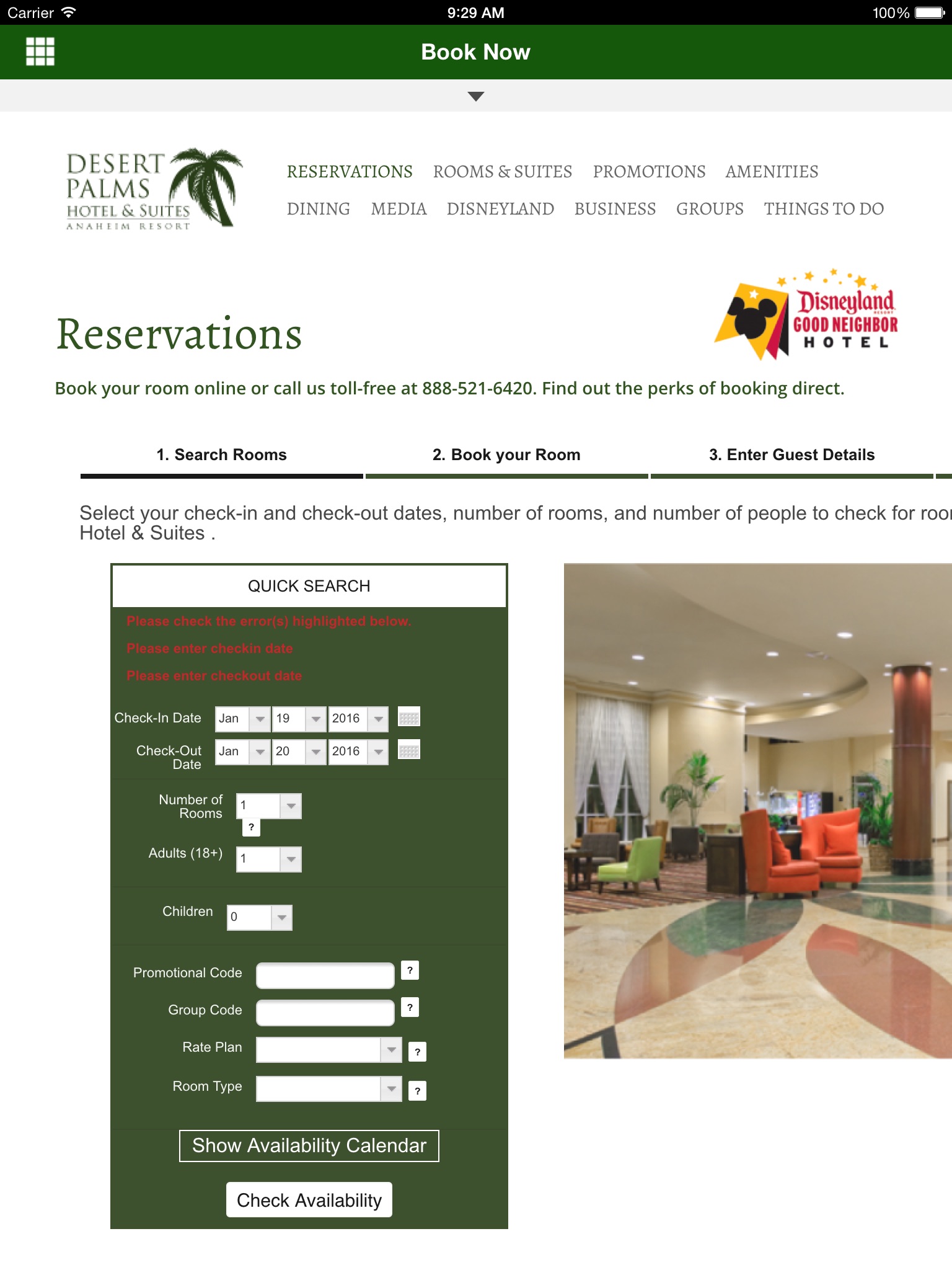 Desert Palms Hotel screenshot 4