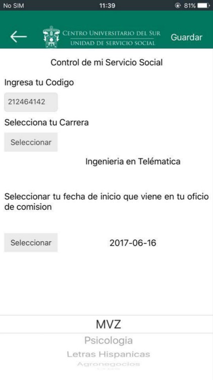 Servicio Social CUSUR screenshot-3