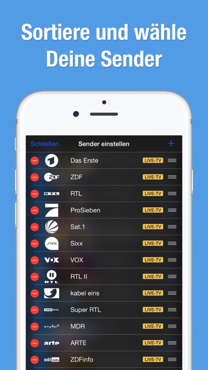 TV-App Live-Fernsehen Programm & Livestream TV.de