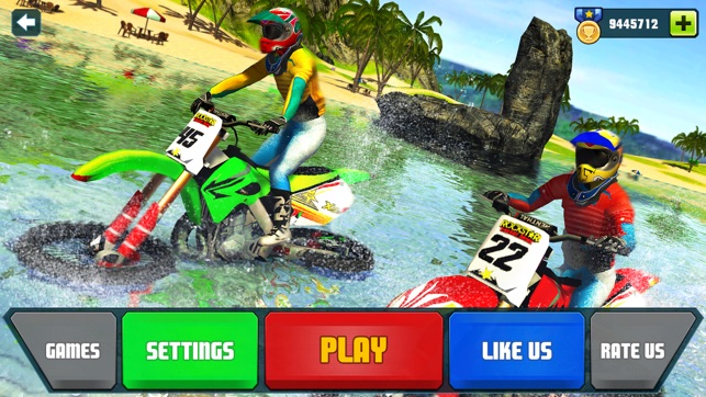 Beach Water Surfer Bike Racing - Motorbi