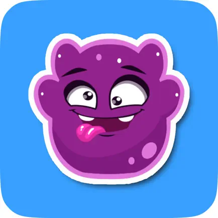 Purple Monster Cute Emoji Stickers for Messaging Читы