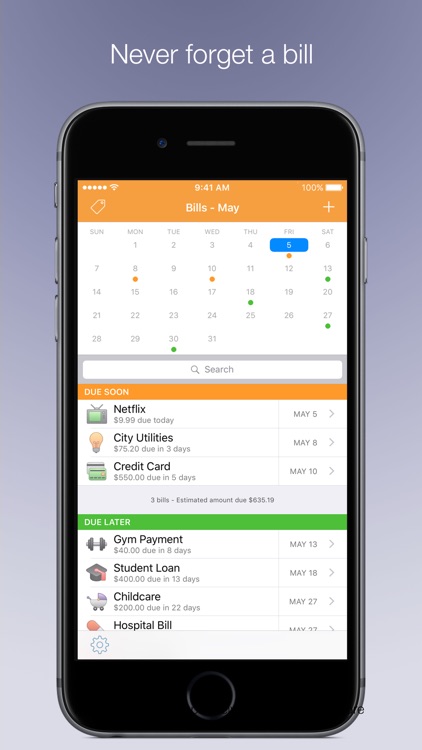 Chronicle - Bill Management & Reminders screenshot-0