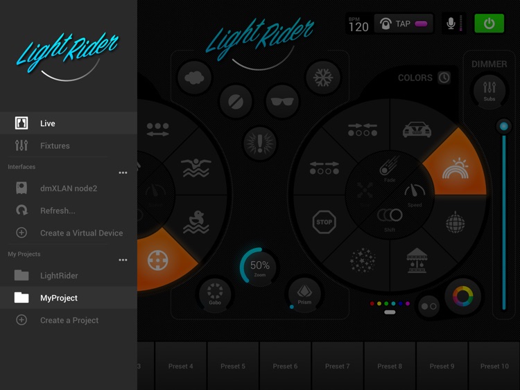 Light Rider - DMX Lighting Control