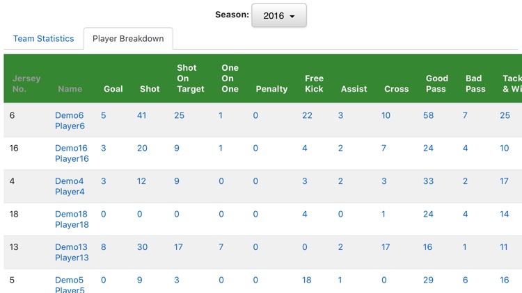 Soccer Statistics