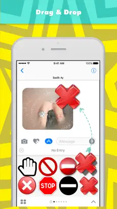 Screenshot 3 Stickers No hay entrada de Sadik Ay iphone