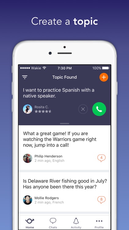 Wakie: Talk to Strangers & Random Chat with People