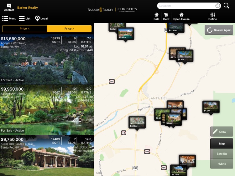 Santa Fe Real Estate Mobile for iPad
