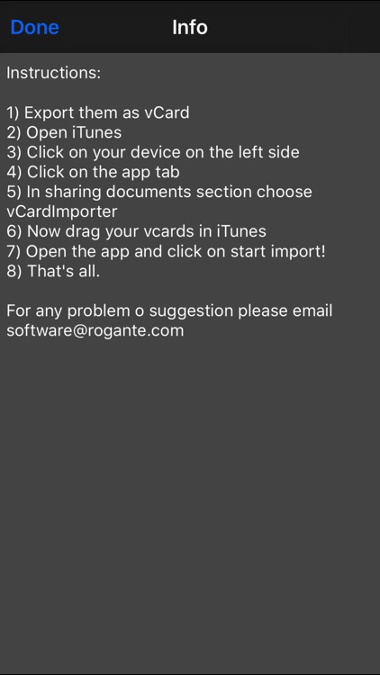 vCard Importer