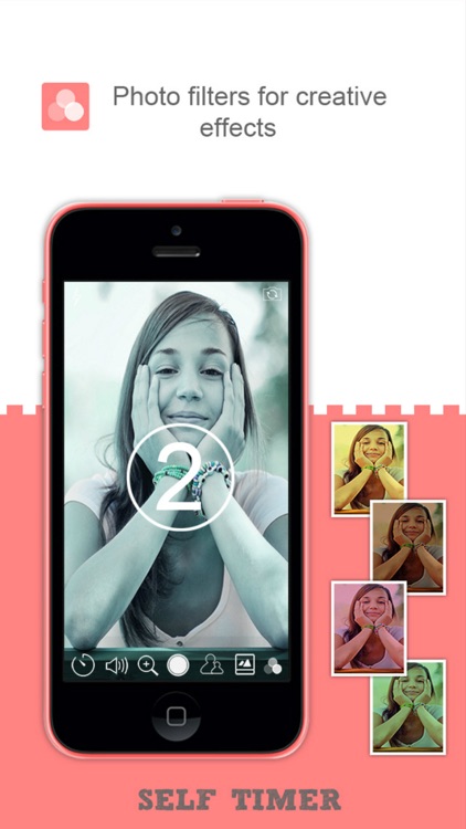 self timer auto Camera with zoom, speech & fx