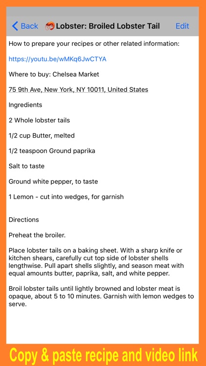 Supermarket Recipe Manager grocery shopping list