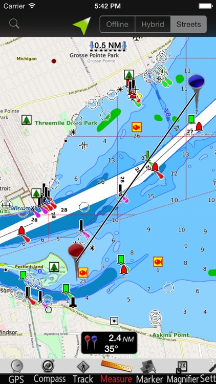 Lake St. Clair GPS Nautical charts screenshot-3