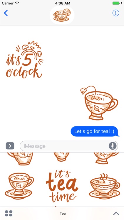 Tea time! iMessage stickers