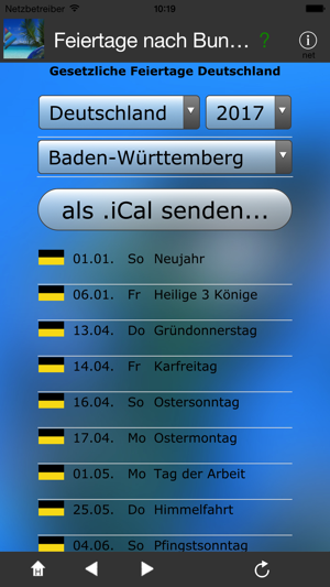 Feiertage nach Bundesländern(圖1)-速報App