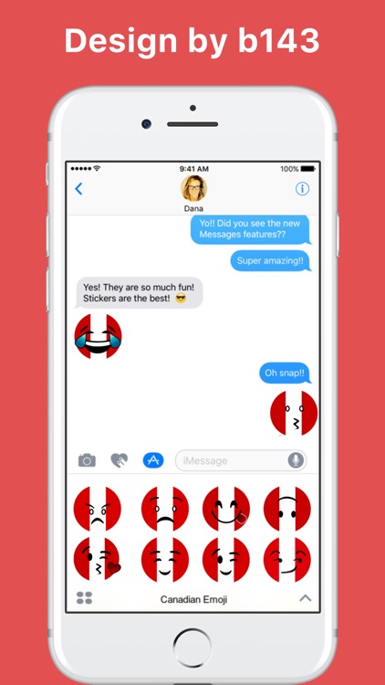 Canadian Emoji stickers by b143 for iMessage