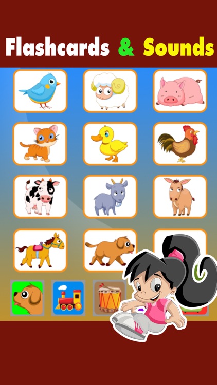 Kids learning with flashcard shape and color game